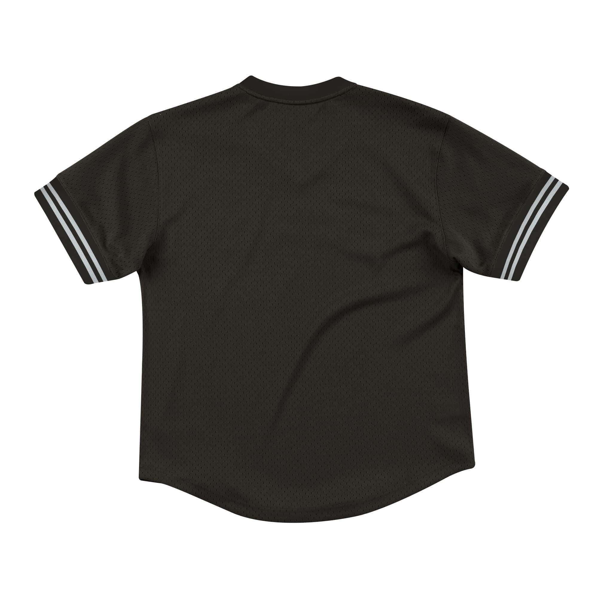 Mitchell And Ness T-Shirts Oakland Raiders Mitchell & Ness NFL Champion Game Mesh V-Neck - Black