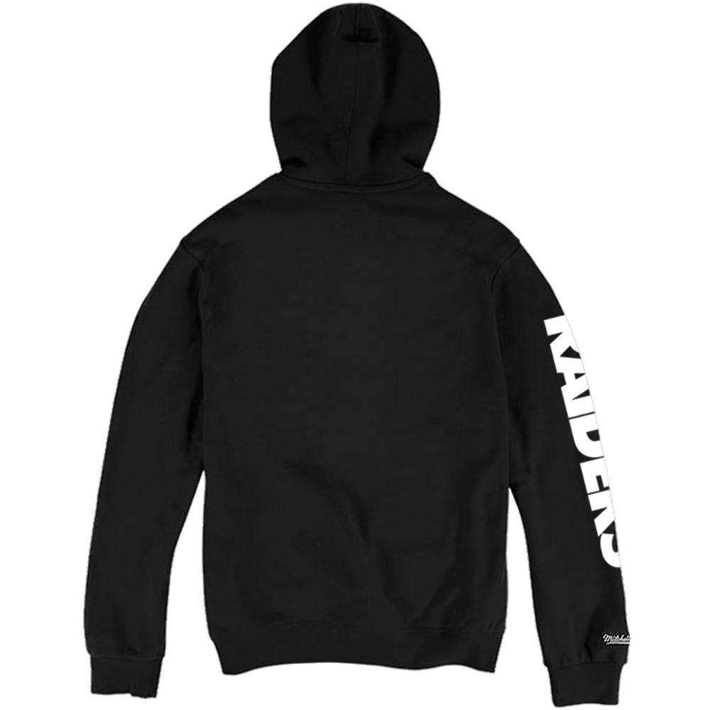 Mitchell And Ness Jumpers Oakland Raiders Mitchell & Ness NFL Wordmark Hoodie Jumper - Black