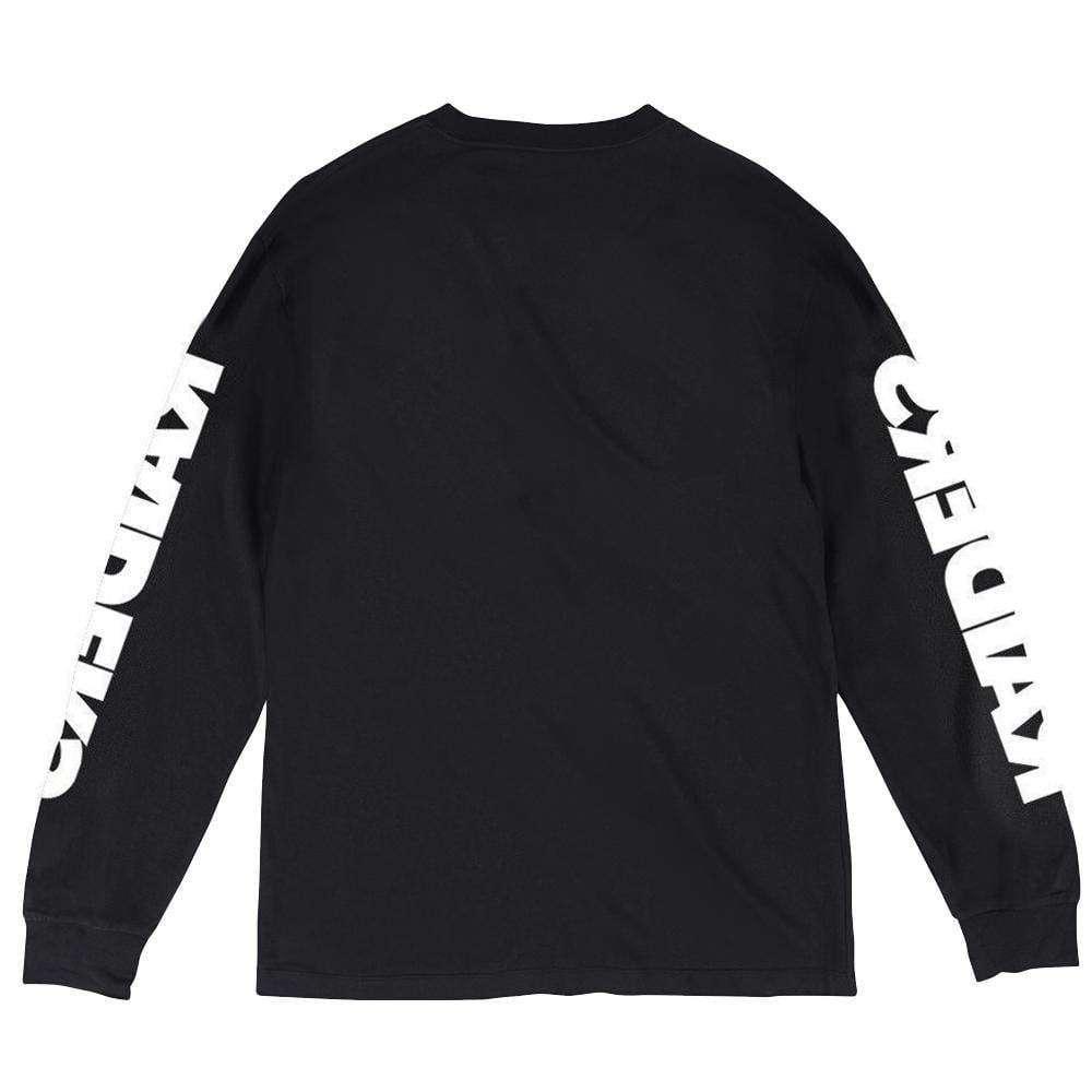 Mitchell And Ness Long Sleeve Tees Oakland Raiders Mitchell & Ness NFL Wordmark Sleeve Long Sleeve T-Shirt - Black