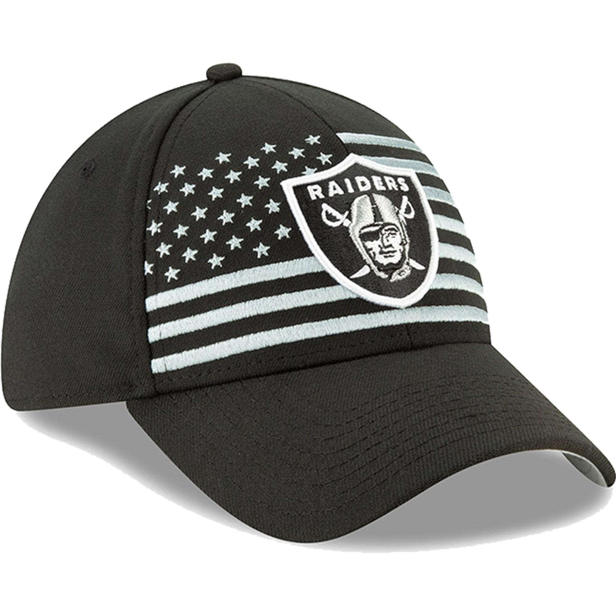 New Era Caps Oakland Raiders New Era 2019 NFL Draft 39THIRTY Stretch-Fit Hat - Black