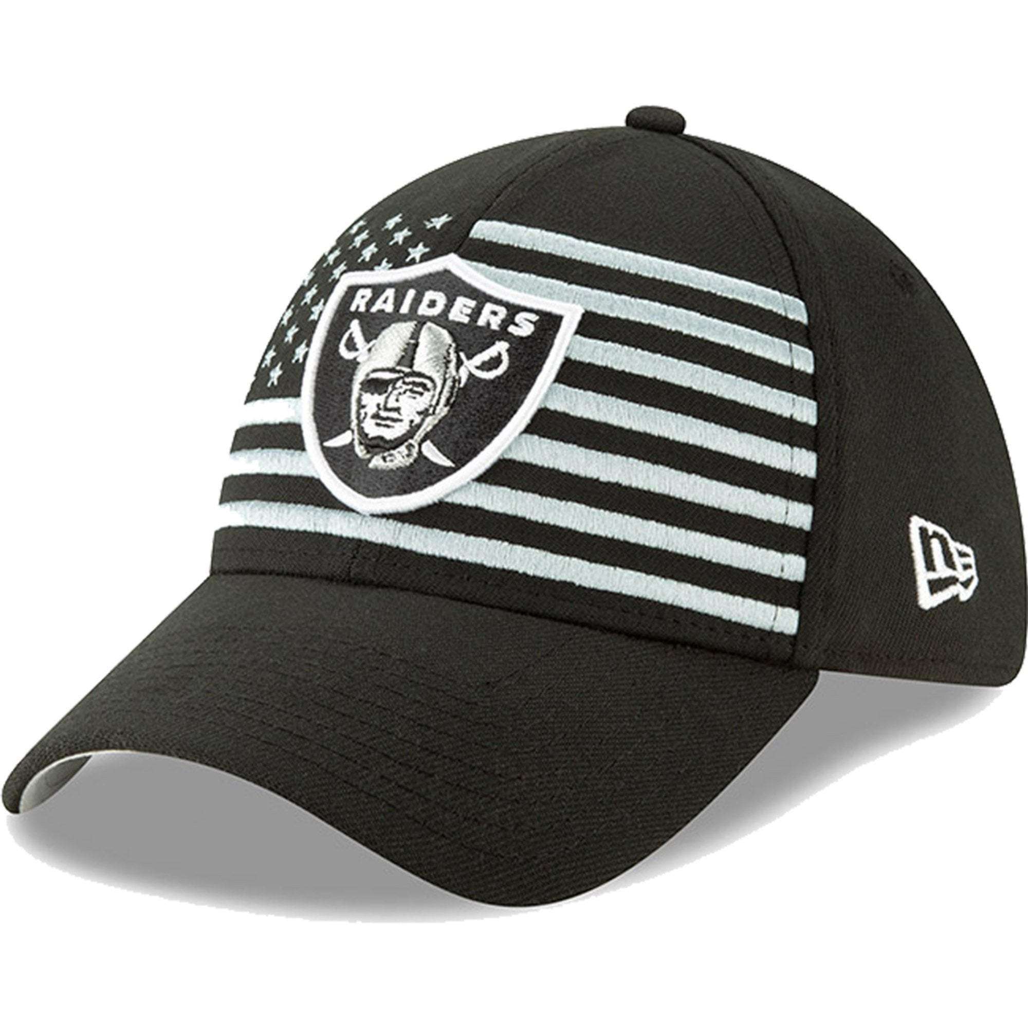 New Era Caps Oakland Raiders New Era 2019 NFL Draft 39THIRTY Stretch-Fit Hat - Black