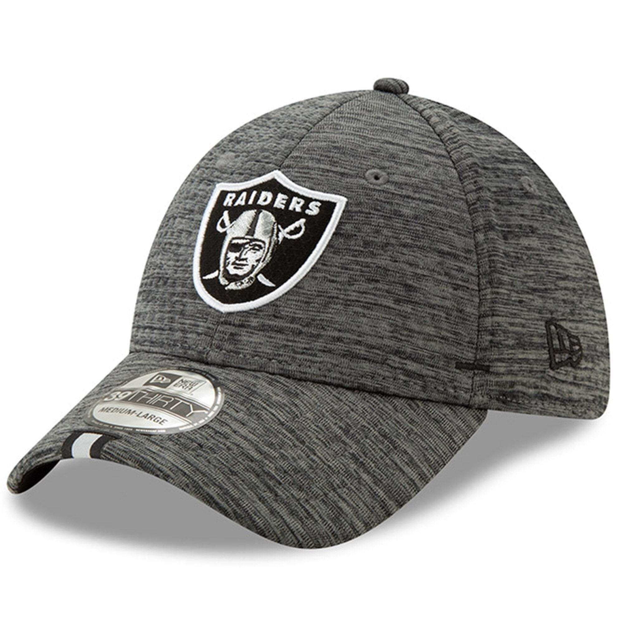 New Era Caps Oakland Raiders New Era 2019 NFL Training Camp 39THIRTY Stretch-Fit Hat - Graphite