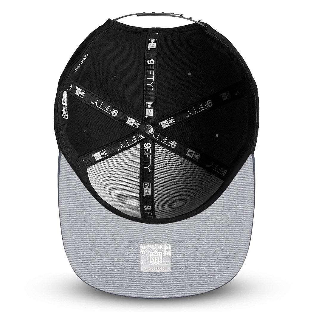 New Era Caps Oakland Raiders New Era NFL Black & White Script OF 9FIFTY Snapback Hat