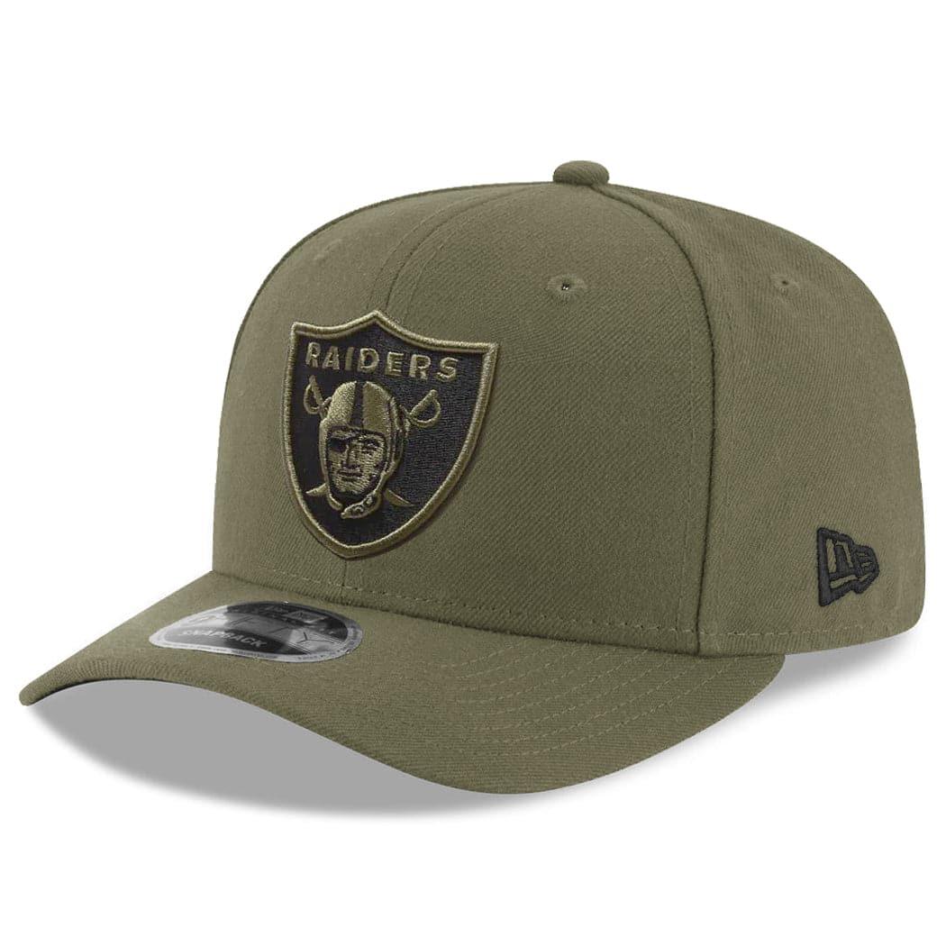 New Era Caps Oakland Raiders New Era NFL Pod Pre-Curved 9FIFTY Snapback Hat - Olive