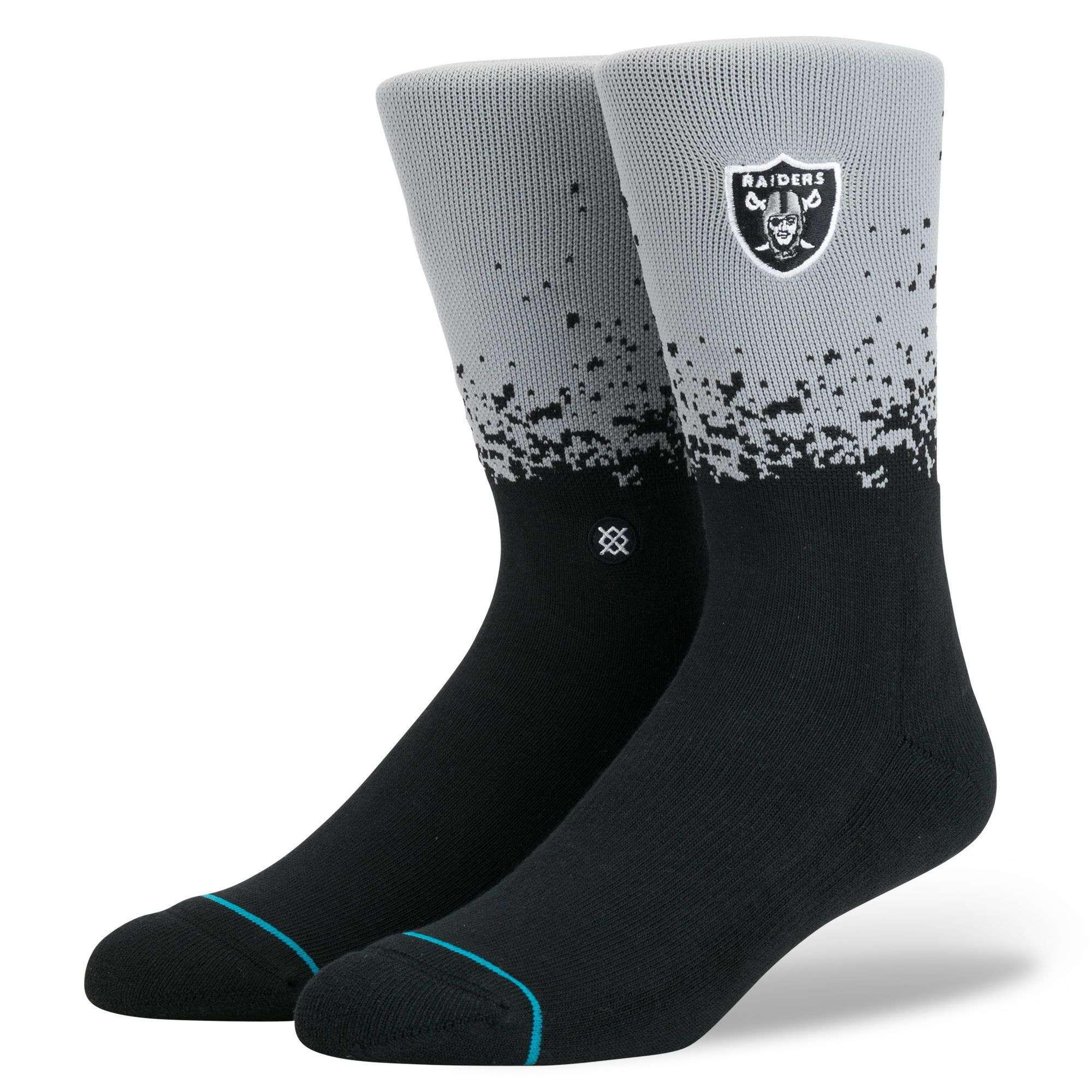 Stance Socks Large (9-12 US) Oakland Raiders Stance NFL Fade Crew Socks - Black