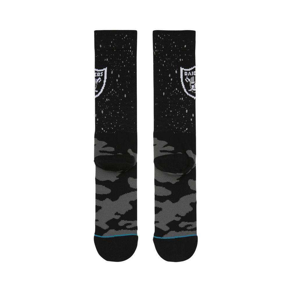 Stance Socks Large (9-12 US) Oakland Raiders Stance NFL Reflective Crew Socks - Black