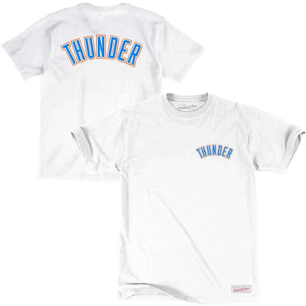 Mitchell And Ness T-Shirts S Oklahoma City Thunder Mitchell & Ness NBA Pocket Wordmark T-Shirt - White