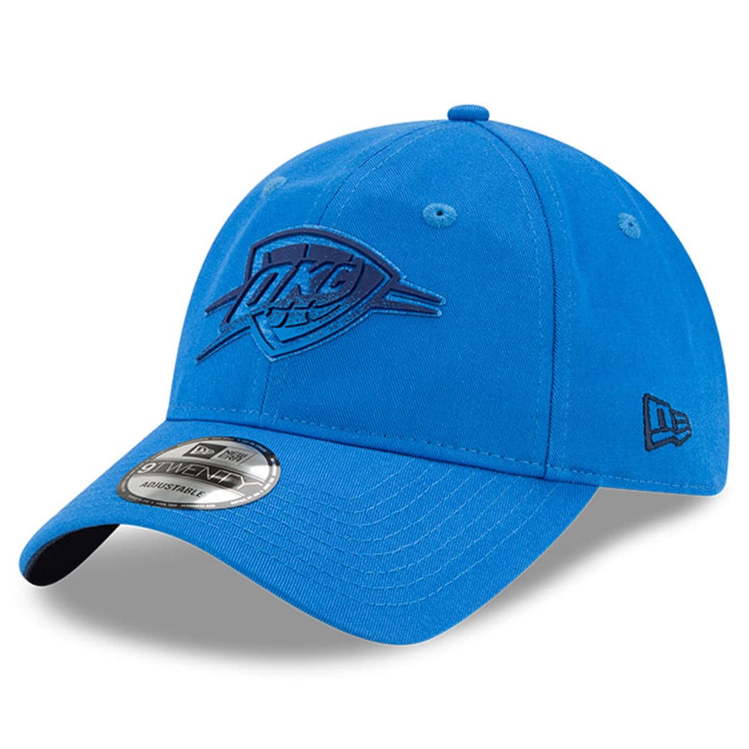 New Era Caps Oklahoma City Thunder New Era NBA 2021 Back Half 9TWENTY Curved Hat - Blue