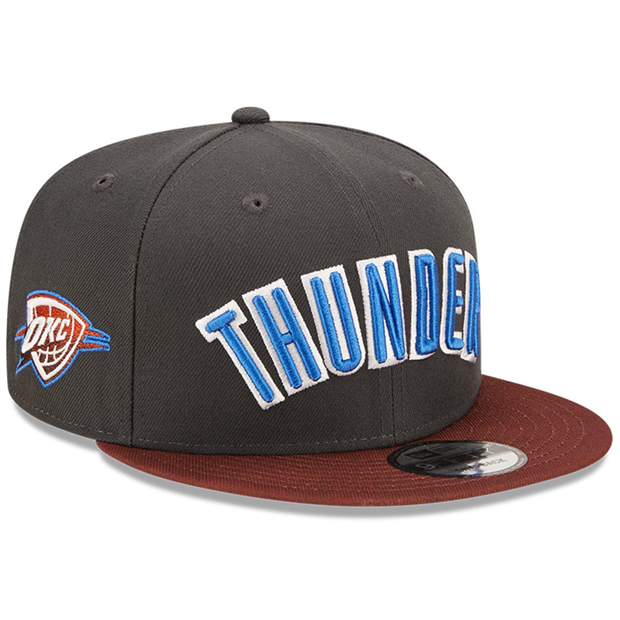 New Era Caps Oklahoma City Thunder New Era NBA 22-23 City Edition 9FIFTY Snapback Hat - Charcoal
