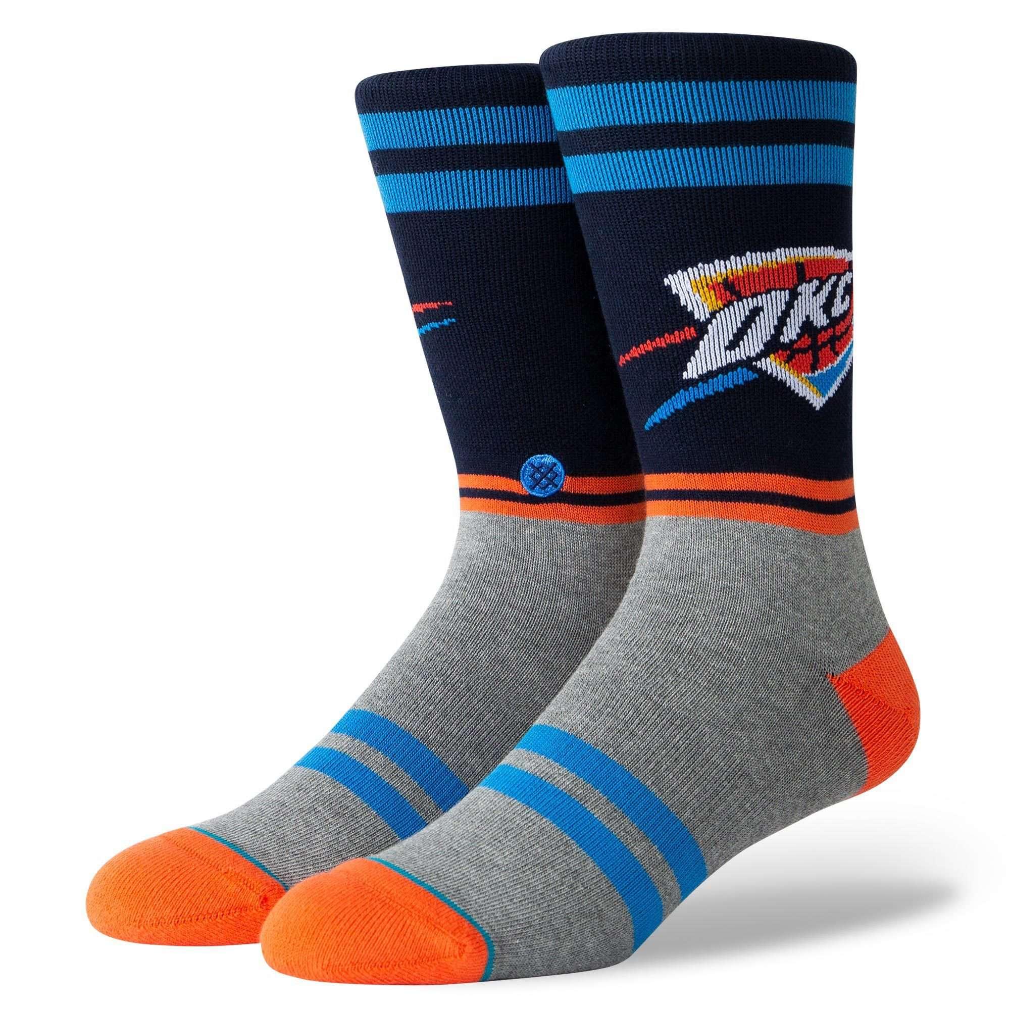 Stance Socks Large (9-12 US) Oklahoma City Thunder Stance NBA City Gym Crew Socks - Blue