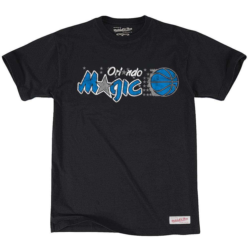 Mitchell And Ness T-Shirts Orlando Magic Mitchell & Ness NBA Distressed HWC T-Shirt - Black