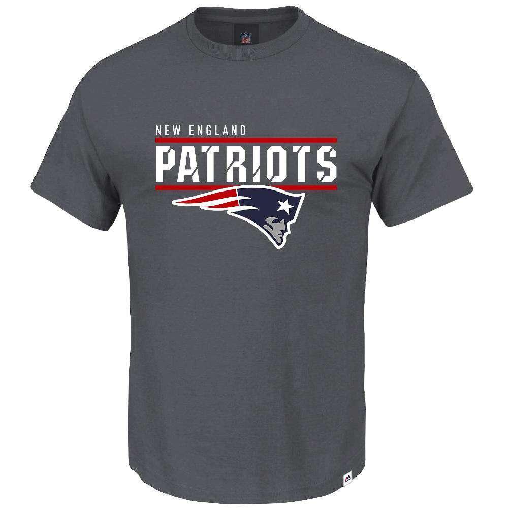 New England Patriots Majestic NFL Team Flex T-Shirt - Coal