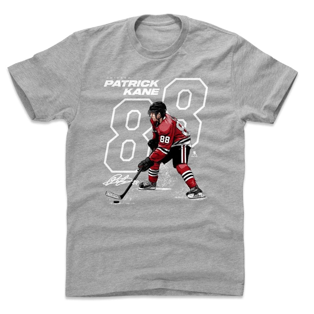 500 Level T-Shirts Patrick Kane Chicago Blackhawks 500 Level NHL Offset T-Shirt - Heather Grey