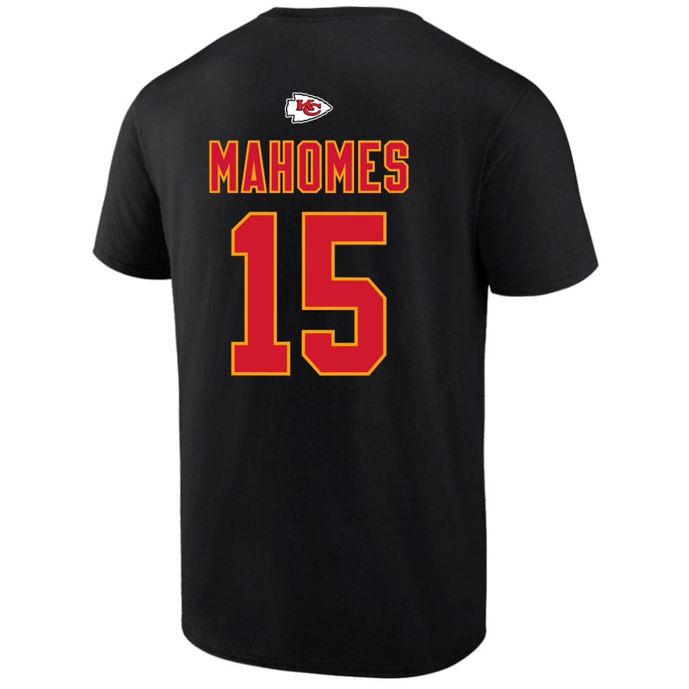 Majestic Athletic T-Shirts Patrick Mahomes Kansas City Chiefs NFL Name & Number Player T-Shirt - Black
