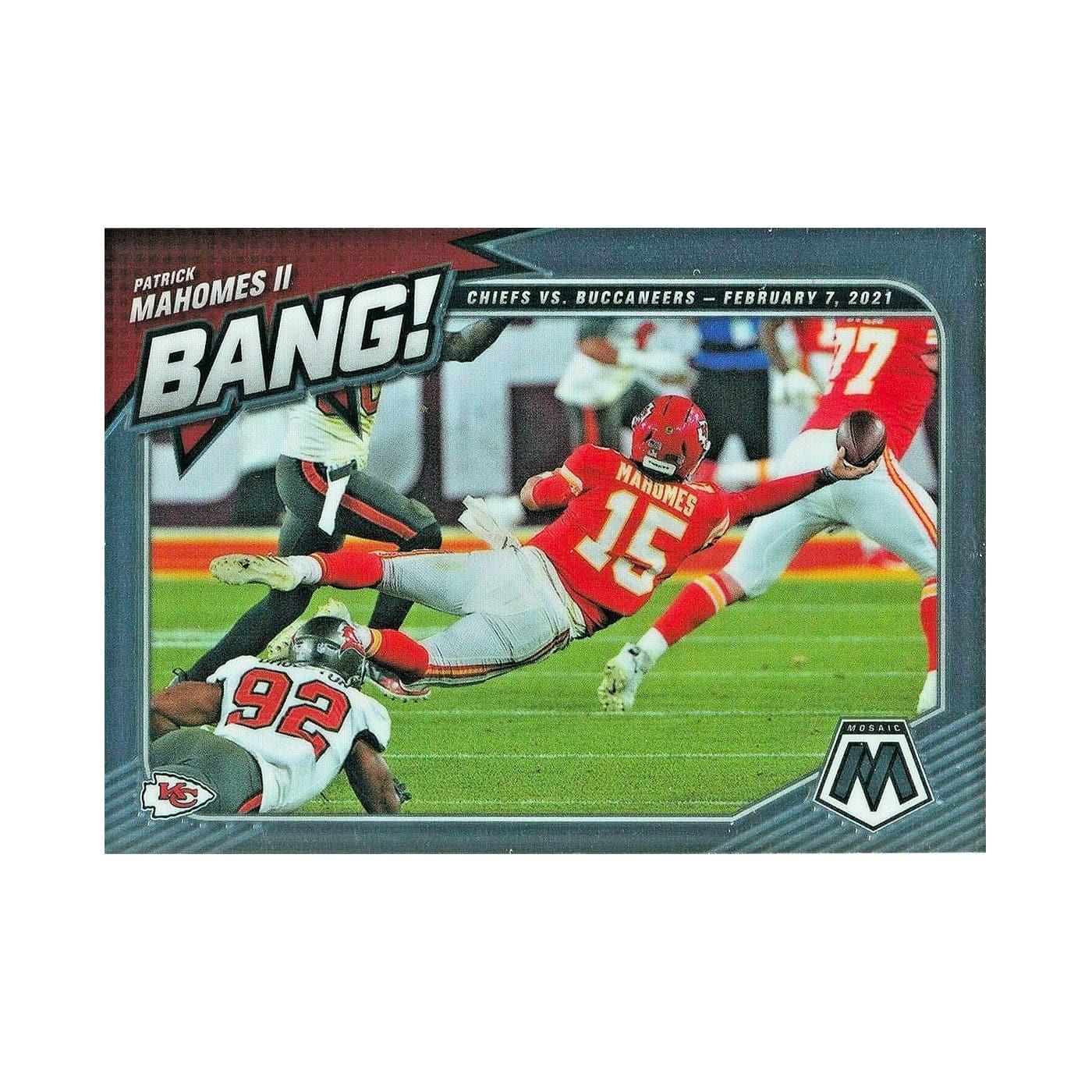 Panini Cards Patrick Mahomes Kansas City Chiefs Panini NFL 21 Mosaic Bang Trading Card