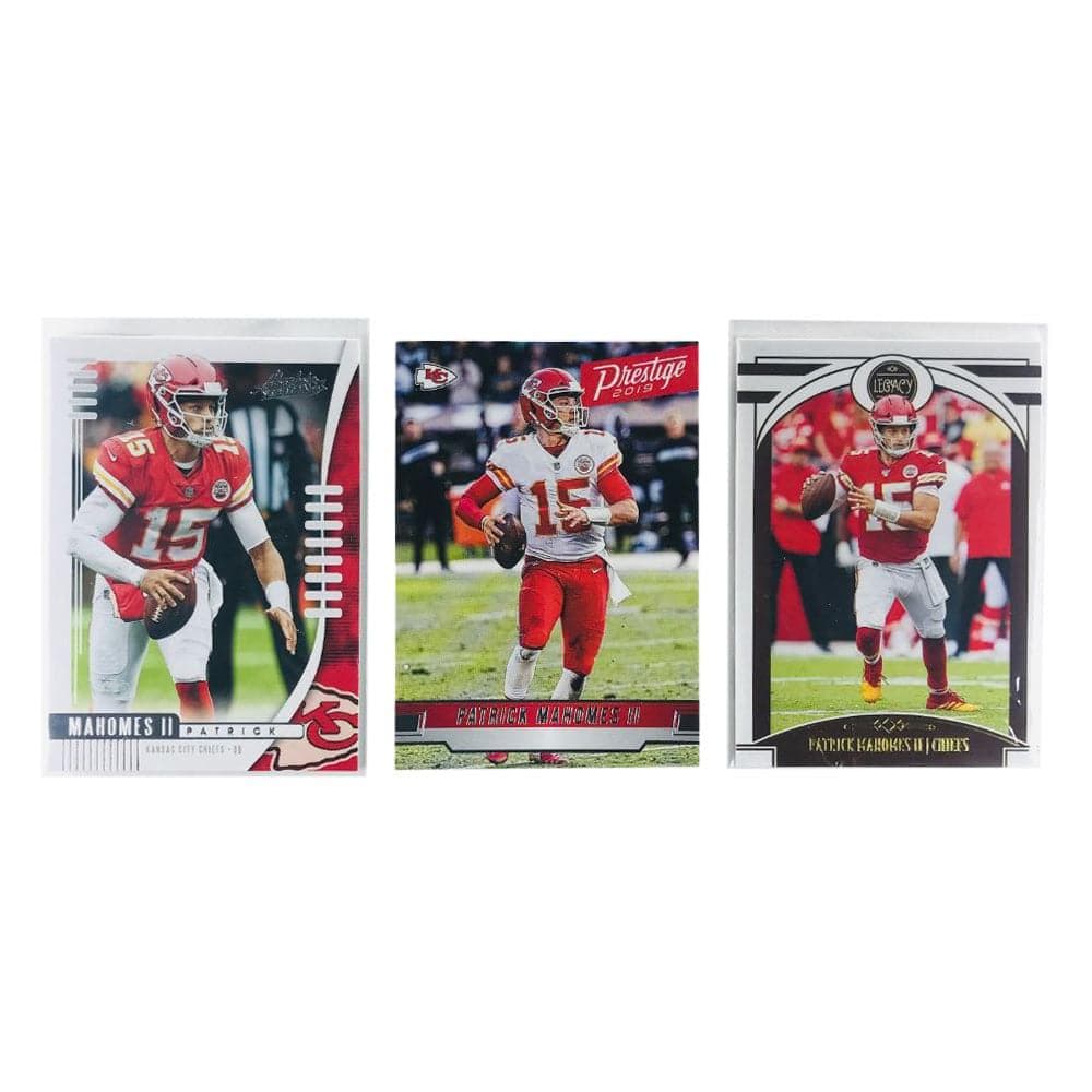 Panini Cards Patrick Mahomes Kansas City Chiefs Panini NFL 3 Base Card Set