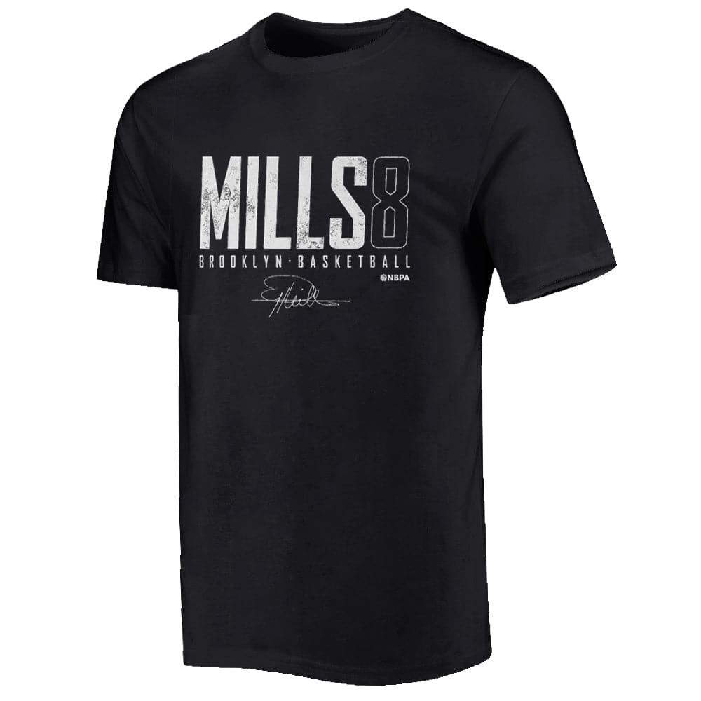 500 Level T-Shirts Patty Mills Brooklyn Nets 500 Level NBA Elite T-Shirt - Black