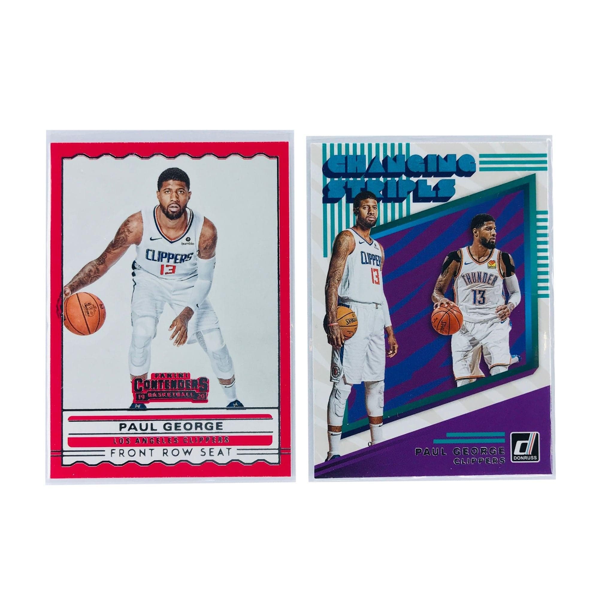 Panini Cards Paul George Los Angeles Clippers 19-20 Panini NBA 2 Card Set