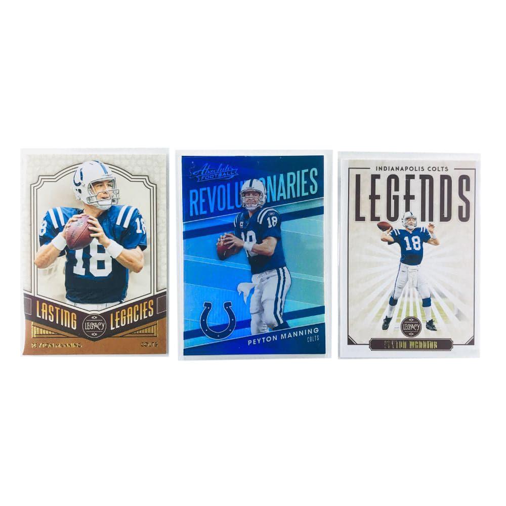Panini Cards Peyton Manning Indianapolis Colts Panini NFL 3 Insert Card Set