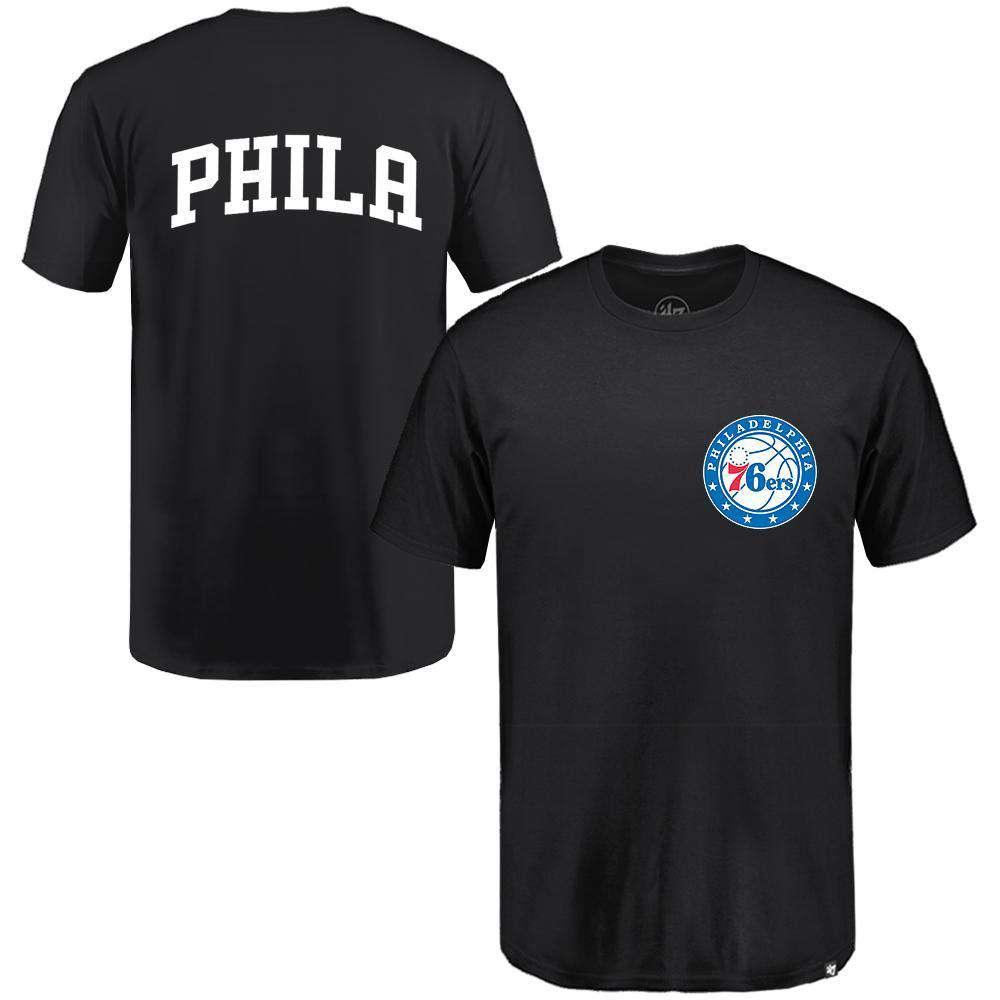 47 Brand T-Shirts Philadelphia 76ers '47 NBA Backer T-Shirt - Black
