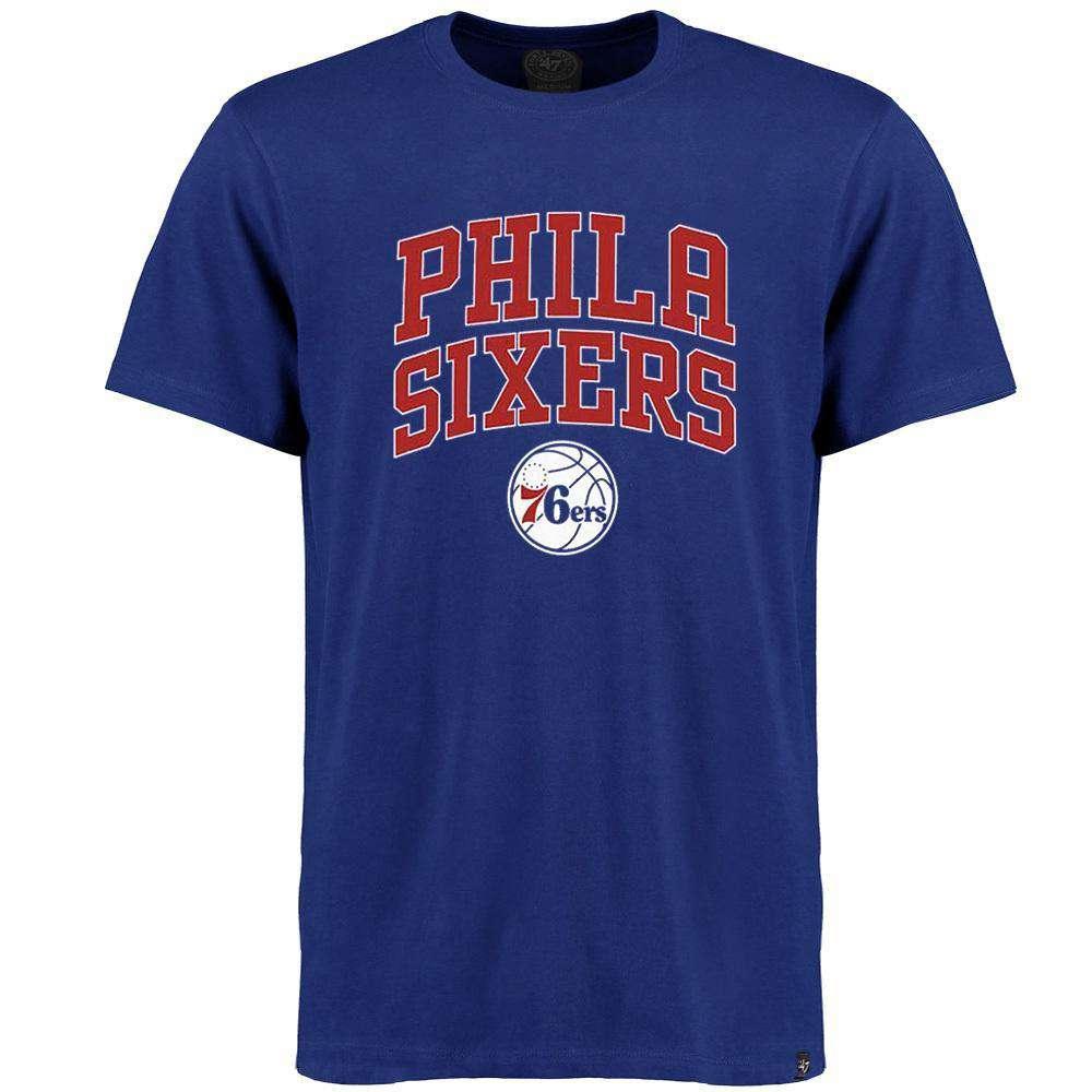 47 Brand T-Shirts Philadelphia 76ers '47 NBA Super Rival T-Shirt - Blue