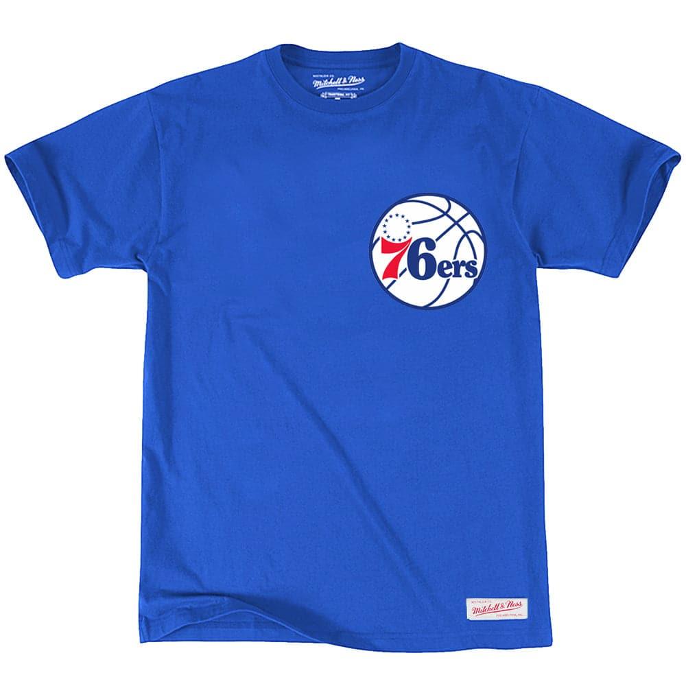 Mitchell And Ness T-Shirts Philadelphia 76ers Mitchell & Ness NBA Colour Pop T-Shirt - Blue