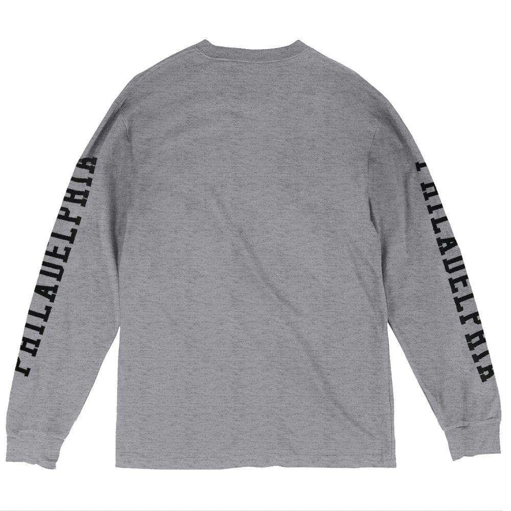 Mitchell And Ness Long Sleeve Tees Philadelphia 76ers Mitchell & Ness NBA Cropped XL Long Sleeve T-Shirt - Heather Grey
