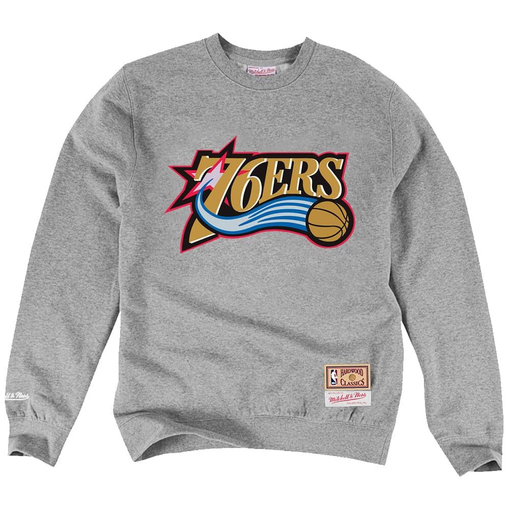 Mitchell And Ness Jumpers Philadelphia 76ers Mitchell & Ness NBA HWC Logo Crew Jumper - Grey
