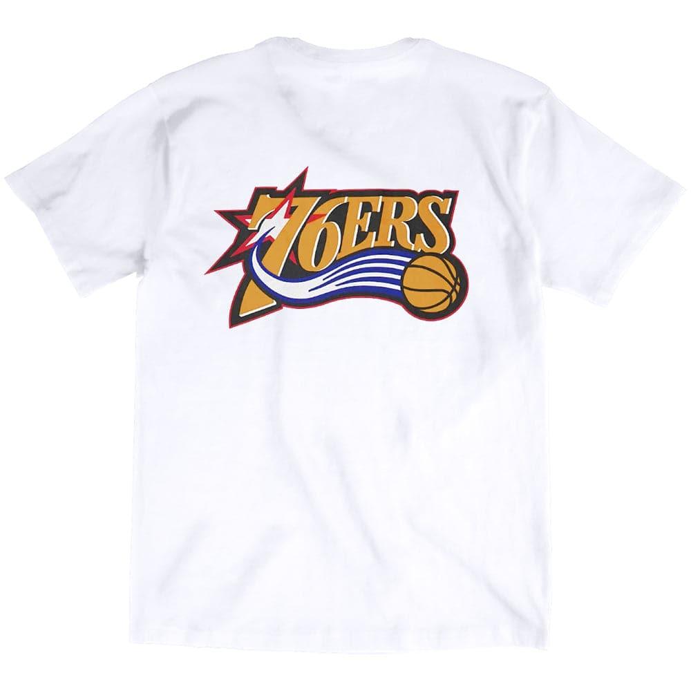 Mitchell And Ness T-Shirts Philadelphia 76ers Mitchell & Ness NBA HWC Retro Repeat T-Shirt - White