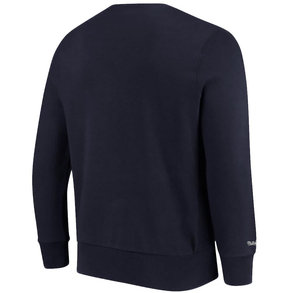 Mitchell And Ness Jumpers Philadelphia 76ers Mitchell & Ness NBA HWC Throwback Logo Crew Jumper - Navy