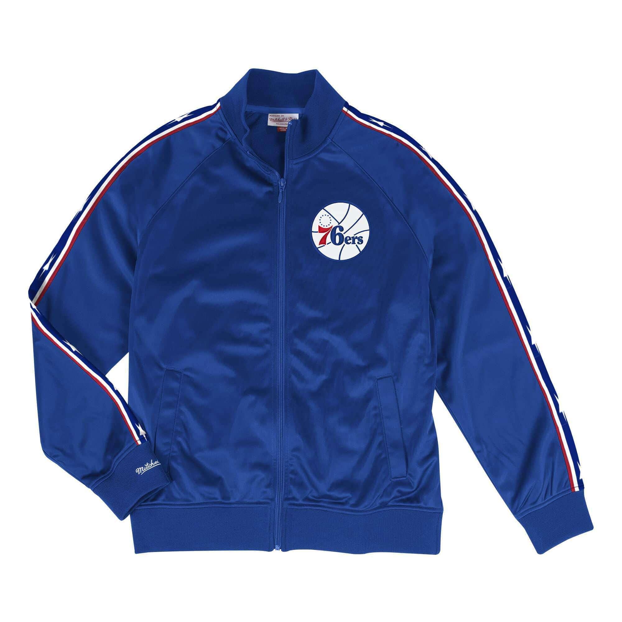 Mitchell And Ness Jackets Philadelphia 76ers Mitchell & Ness NBA HWC Track Jacket - Blue