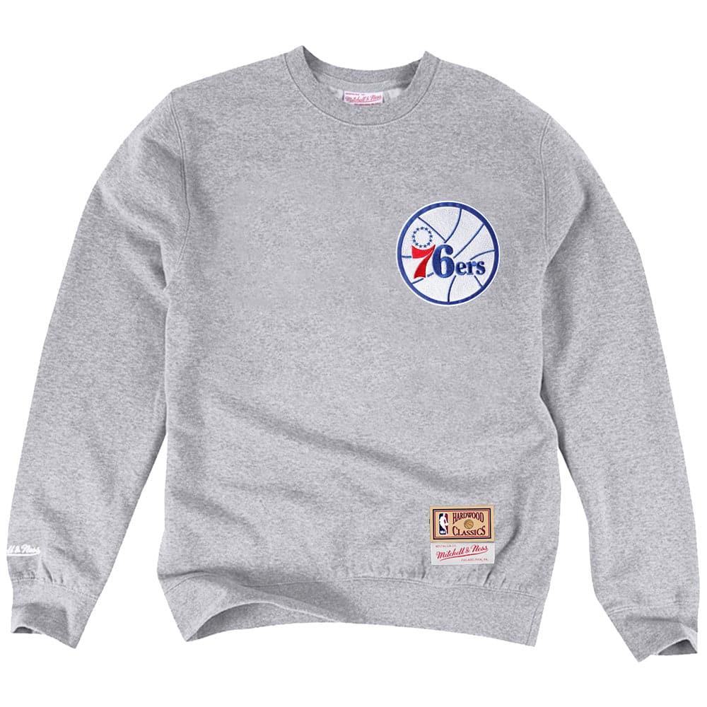 Mitchell And Ness Jumpers Philadelphia 76ers Mitchell & Ness NBA Playoff Win Crew Jumper - Grey