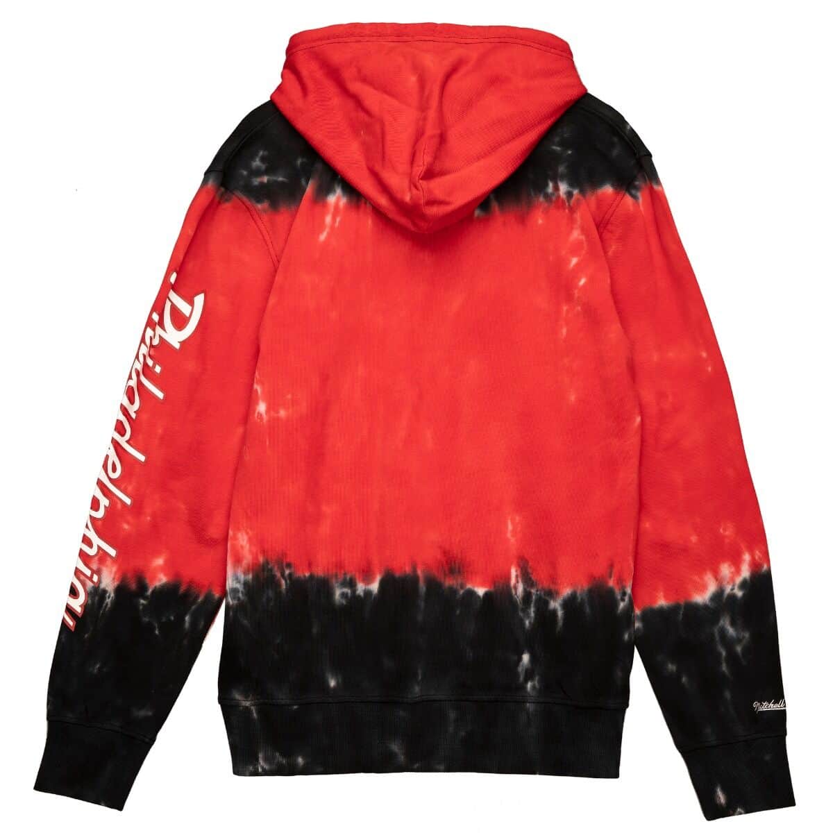 Mitchell And Ness Jumpers Philadelphia 76ers Mitchell & Ness NBA Tie Dye Premium Hoodie Jumper - Red