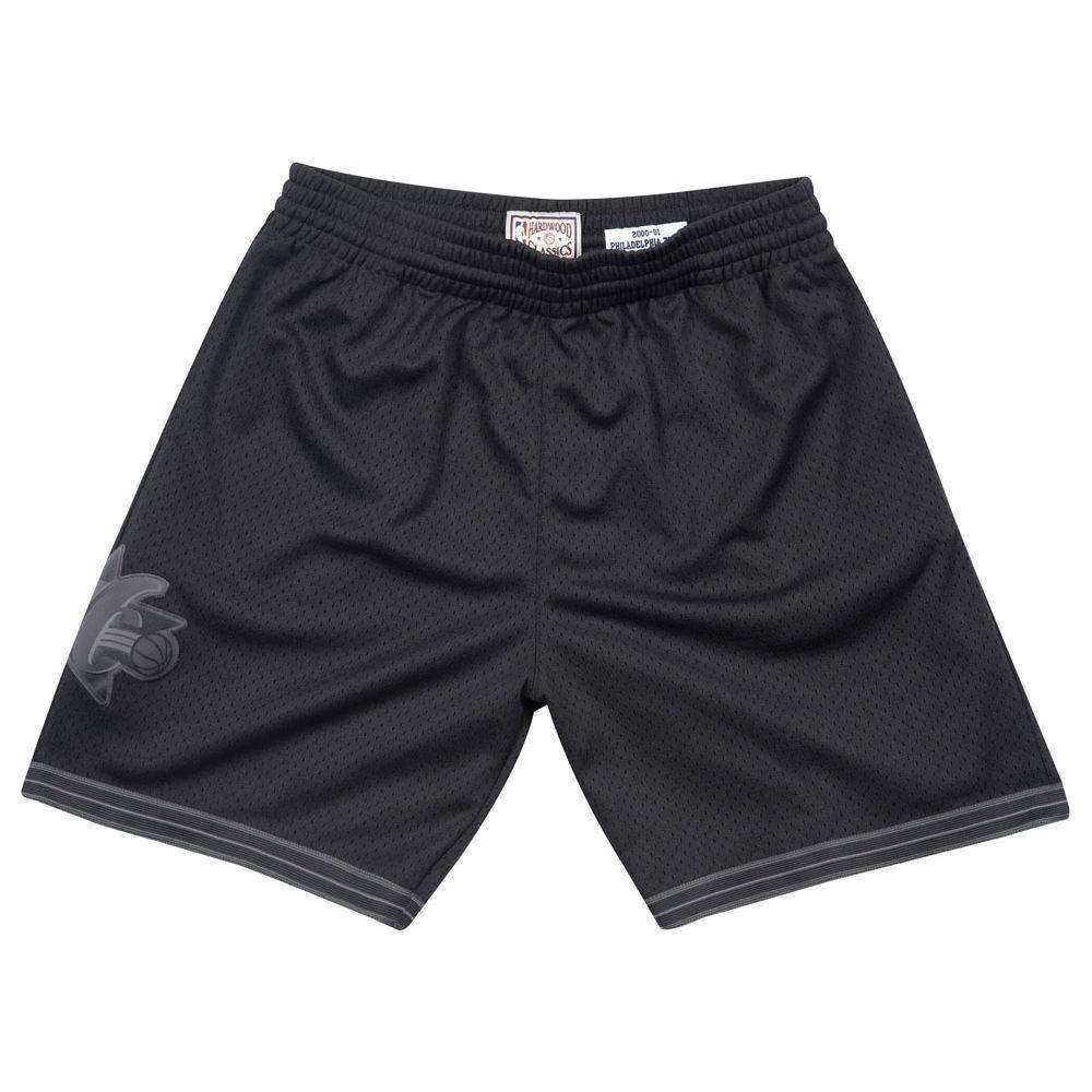 Mitchell And Ness Shorts Philadelphia 76ers Mitchell & Ness NBA Tonal Black Swingman Shorts