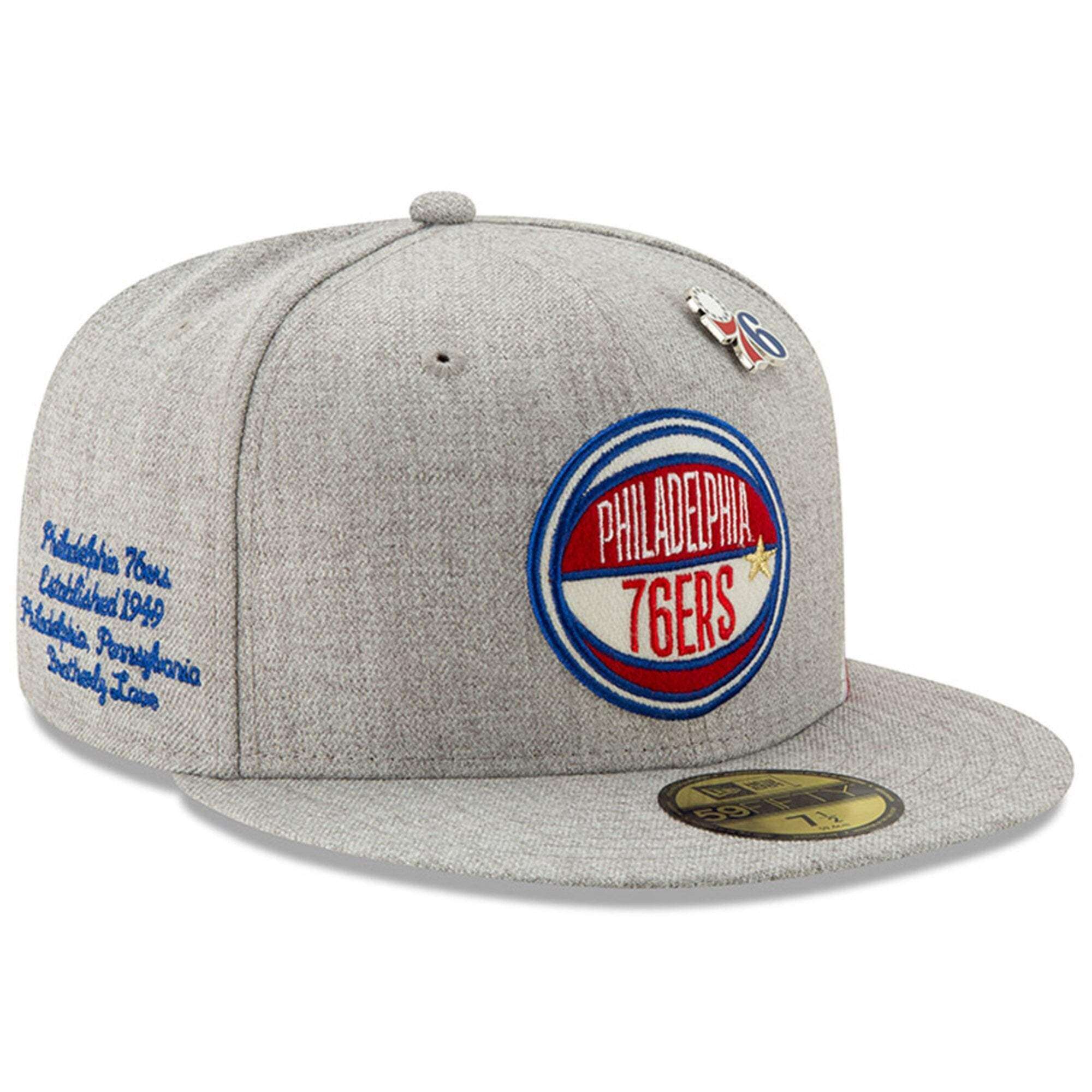 New Era Caps Philadelphia 76ers New Era 2019 NBA Draft 59FIFTY Fitted Hat - Heather