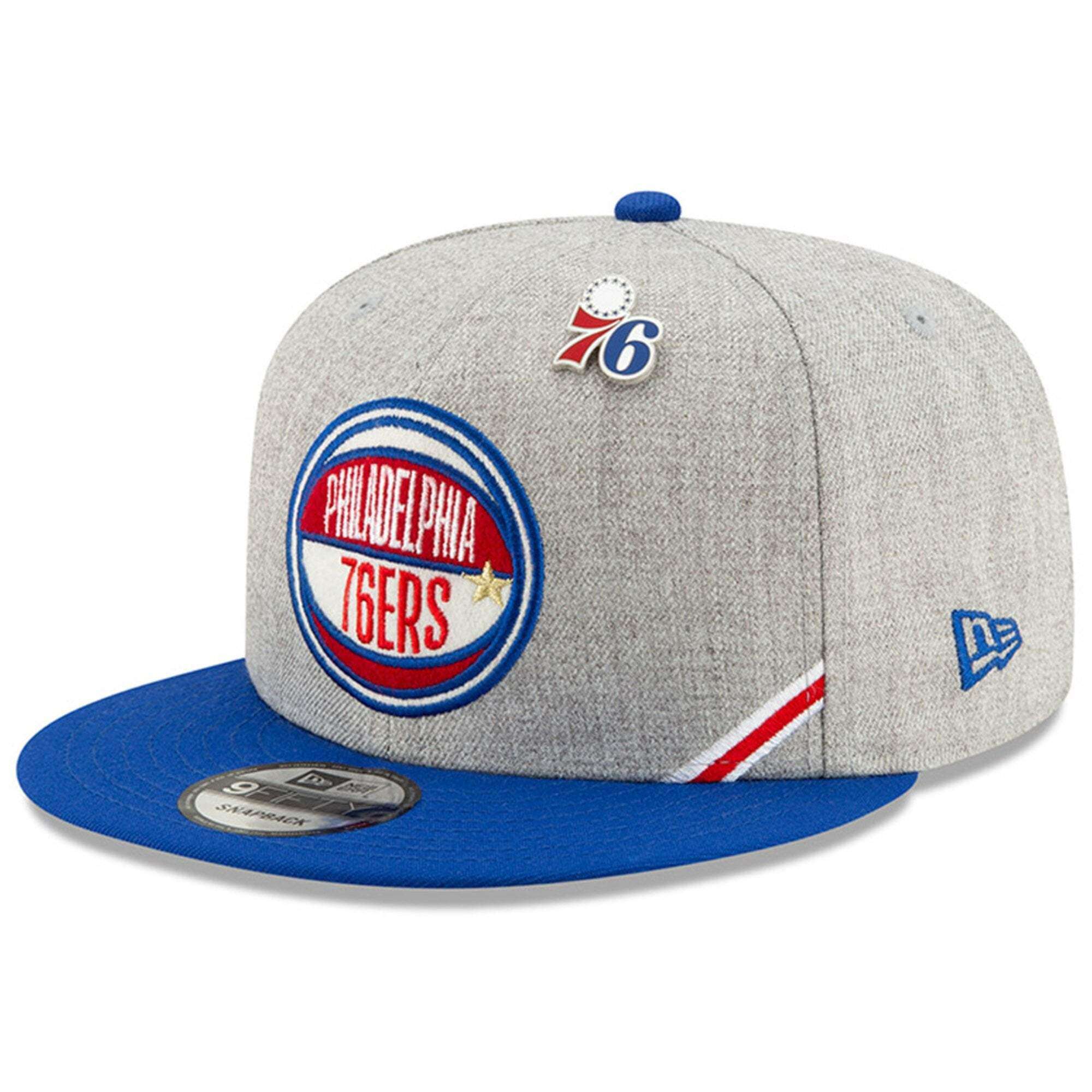 New Era Caps Philadelphia 76ers New Era 2019 NBA Draft 9FIFTY Snapback Hat - Heather