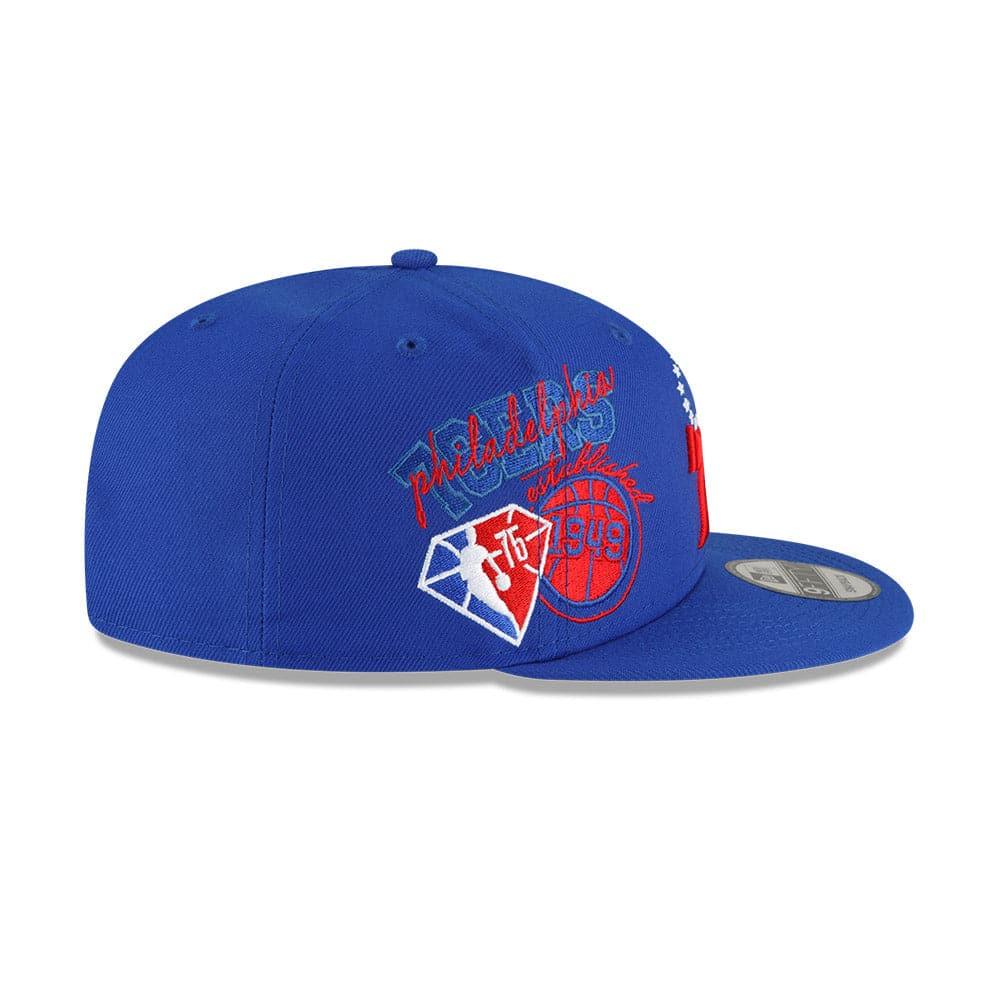New Era Caps Philadelphia 76ers New Era NBA 21-22 Back Half 9FIFTY Snapback Hat - Blue