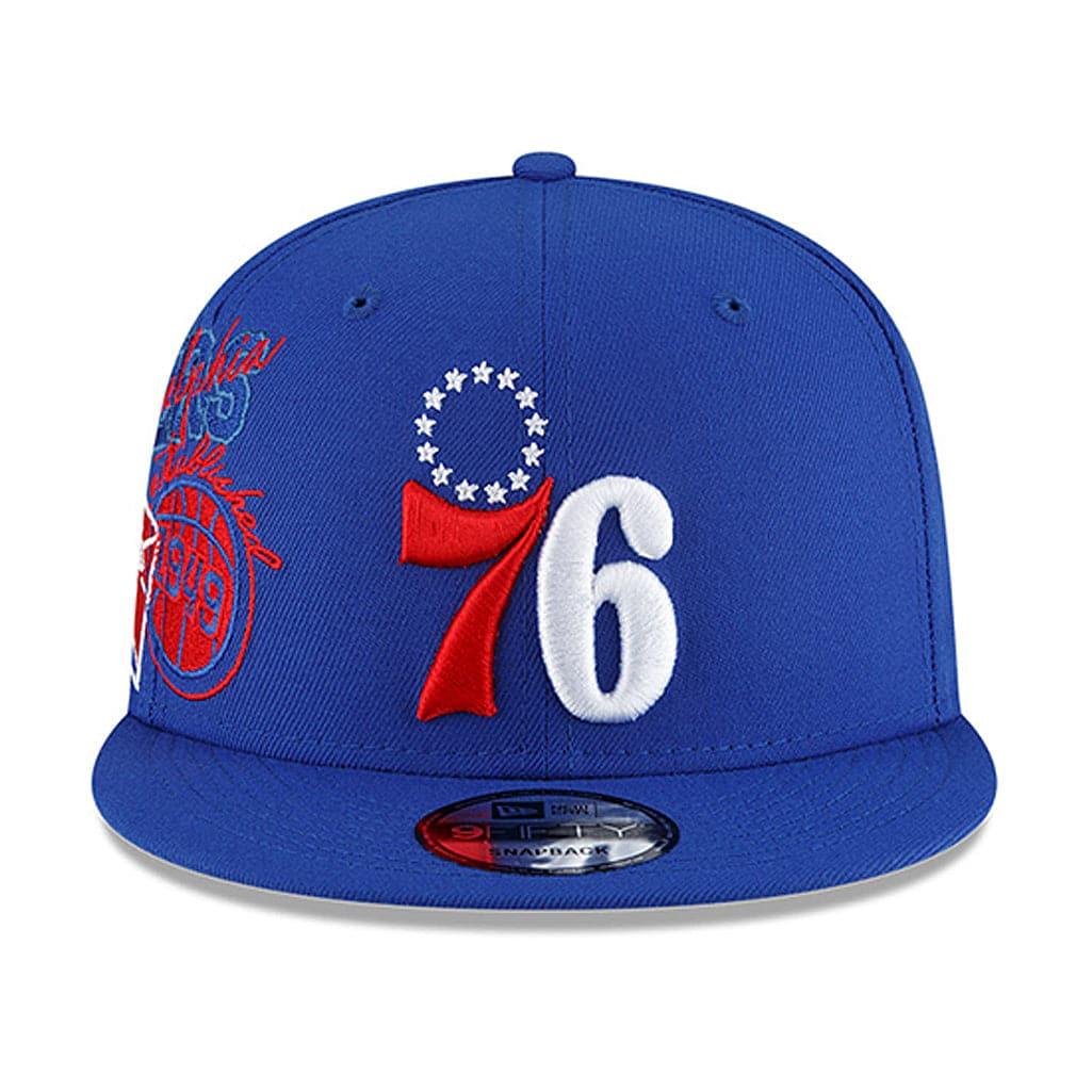 New Era Caps Philadelphia 76ers New Era NBA 21-22 Back Half 9FIFTY Snapback Hat - Blue