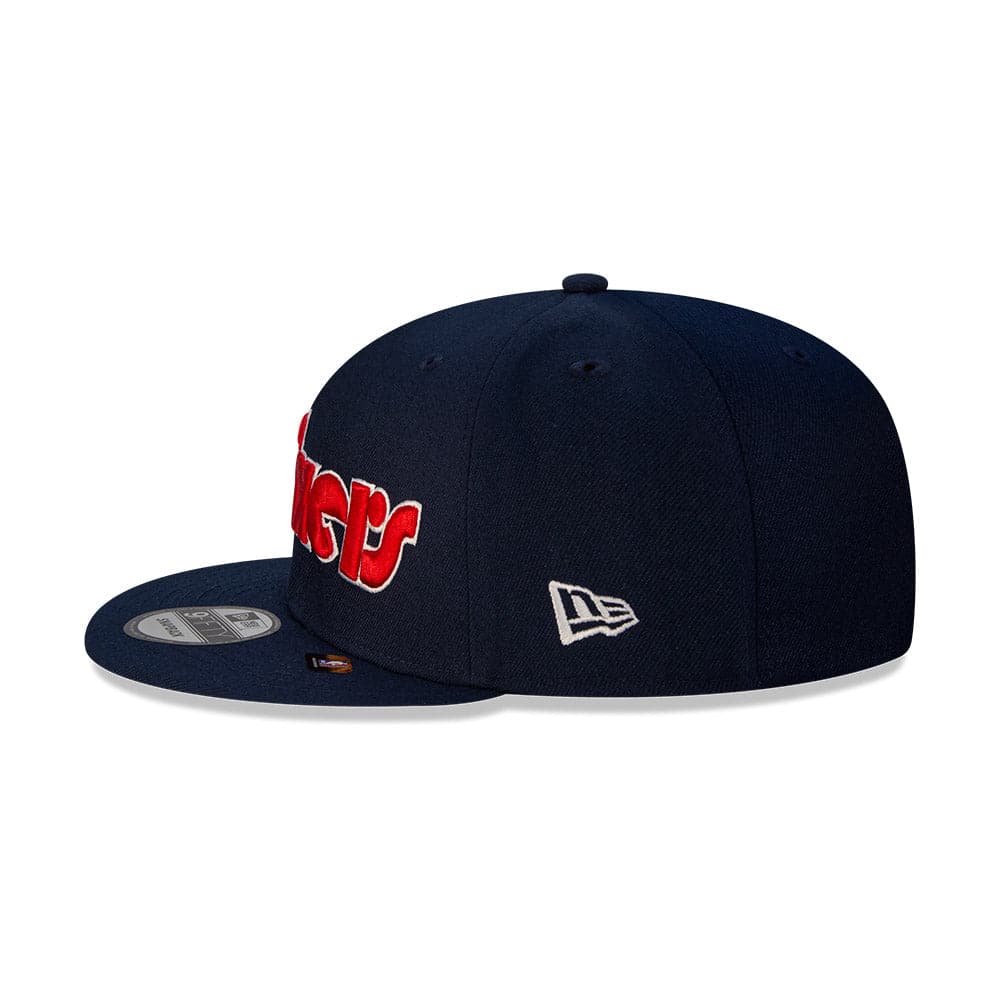 New Era Caps Philadelphia 76ers New Era NBA 21-22 City Edition 9FIFTY Snapback Hat - Navy