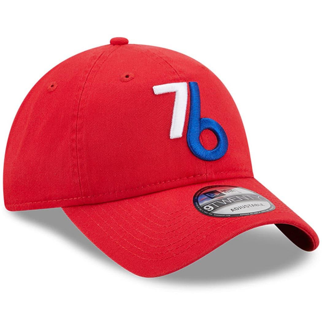 New Era Caps Philadelphia 76ers New Era NBA 22-23 City Edition Alt 9TWENTY Strapback Hat - Red