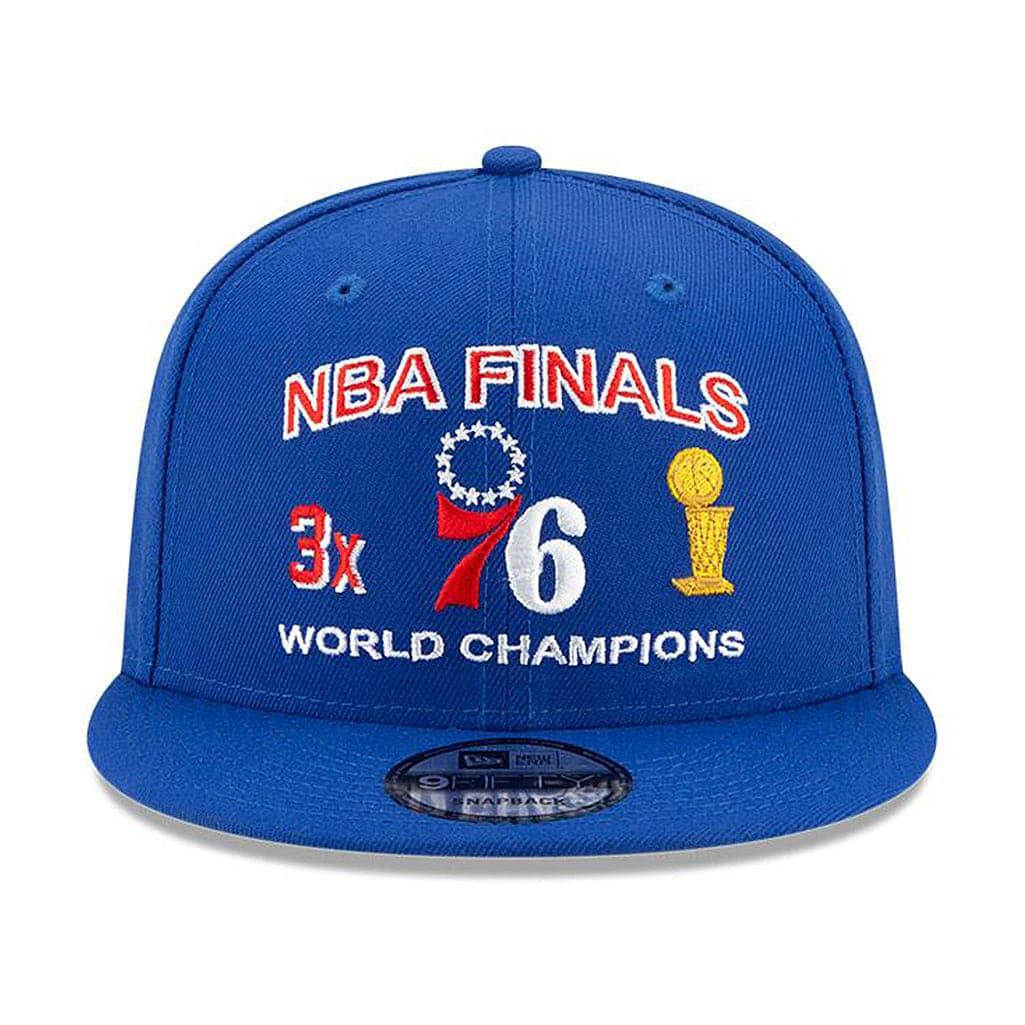New Era Caps Philadelphia 76ers New Era NBA Champions Icon 9FIFTY Snapback Hat - Blue