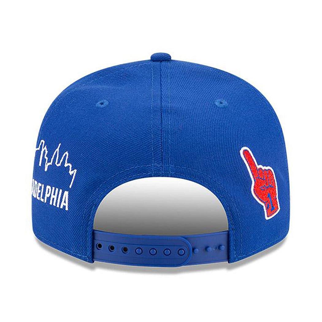 New Era Caps Philadelphia 76ers New Era NBA Champions Icon 9FIFTY Snapback Hat - Blue