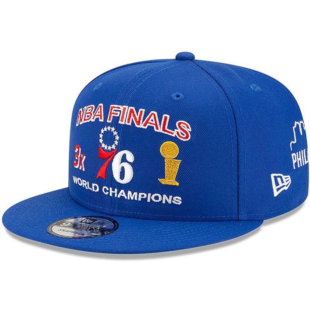 New Era Caps Philadelphia 76ers New Era NBA Champions Icon 9FIFTY Snapback Hat - Blue