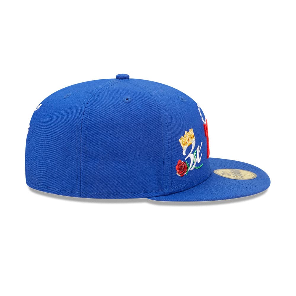 New Era Caps Philadelphia 76ers New Era NBA Crown Champs 59FIFTY Fitted Hat - Blue