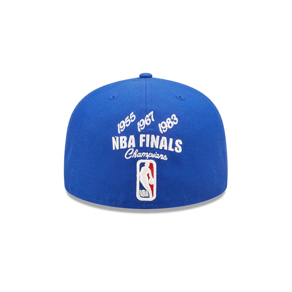 New Era Caps Philadelphia 76ers New Era NBA Crown Champs 59FIFTY Fitted Hat - Blue