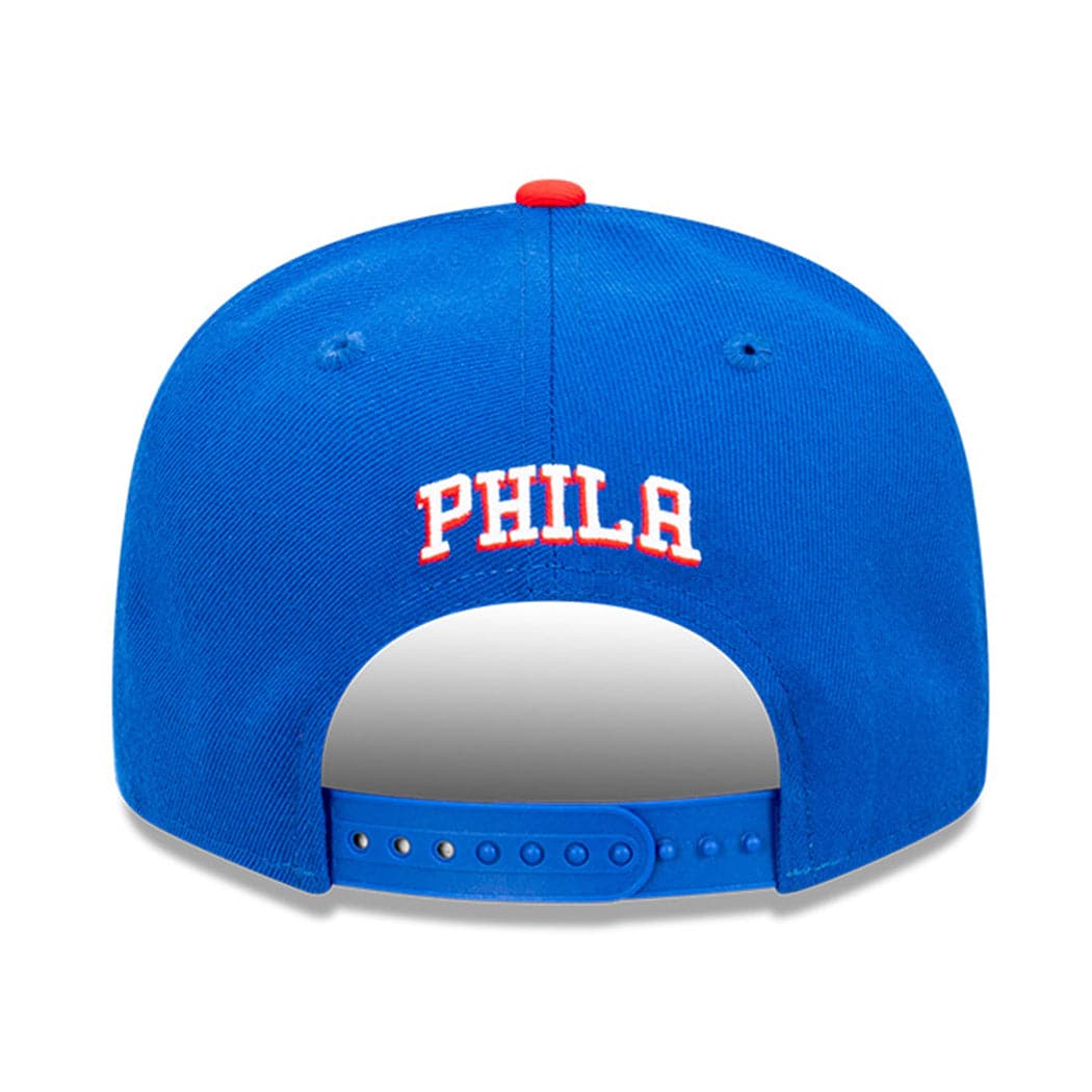 New Era Caps Philadelphia 76ers New Era NBA Retro Script 9FIFTY Snapback Hat - Blue