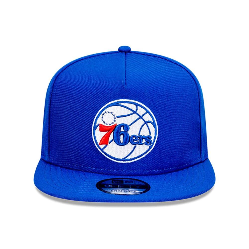 New Era Caps Philadelphia 76ers New Era NBA Team 9FIFTY A-Frame Snapback Hat - Blue