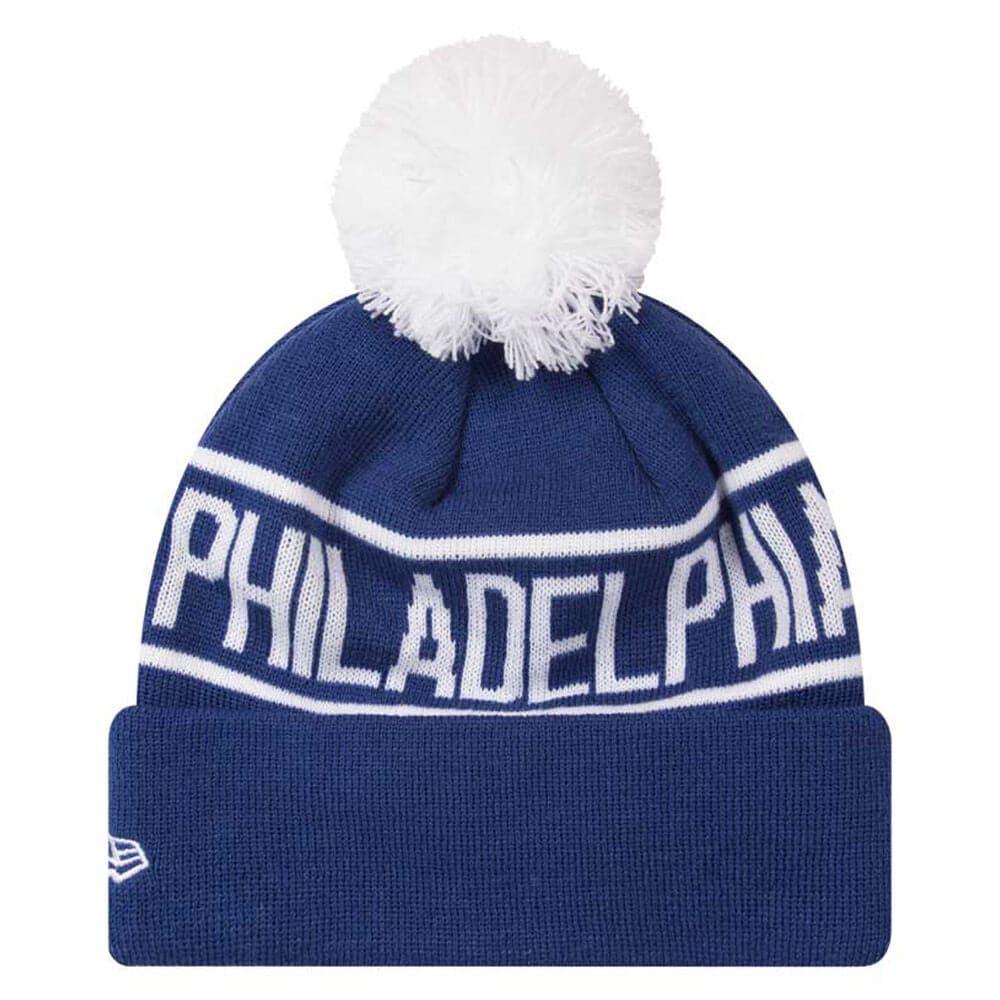New Era Beanies Philadelphia 76ers New Era NBA Team On Fire Knit Beanie - Blue
