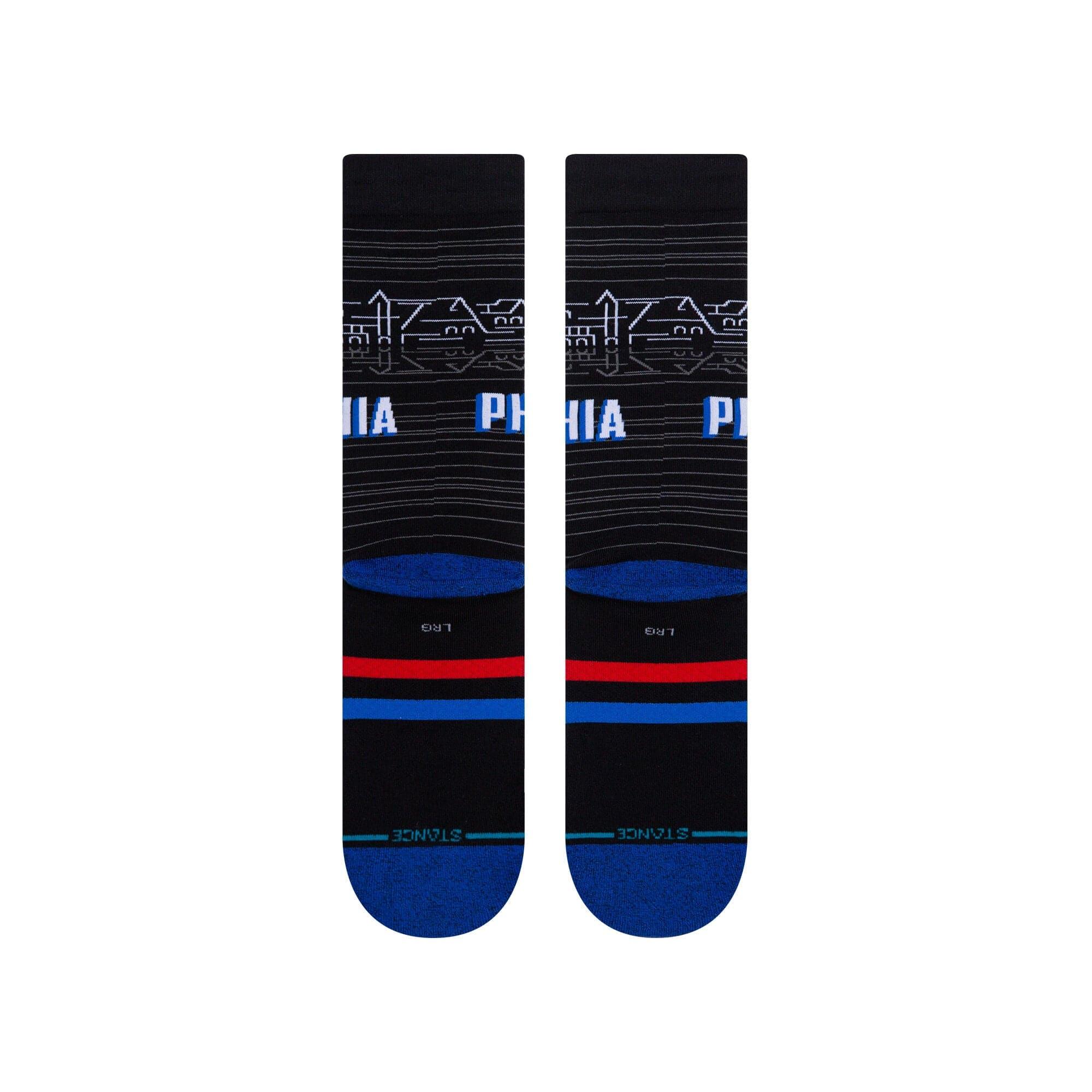 Stance Socks Philadelphia 76ers Stance NBA 20/21 City Edition Crew Socks - Black