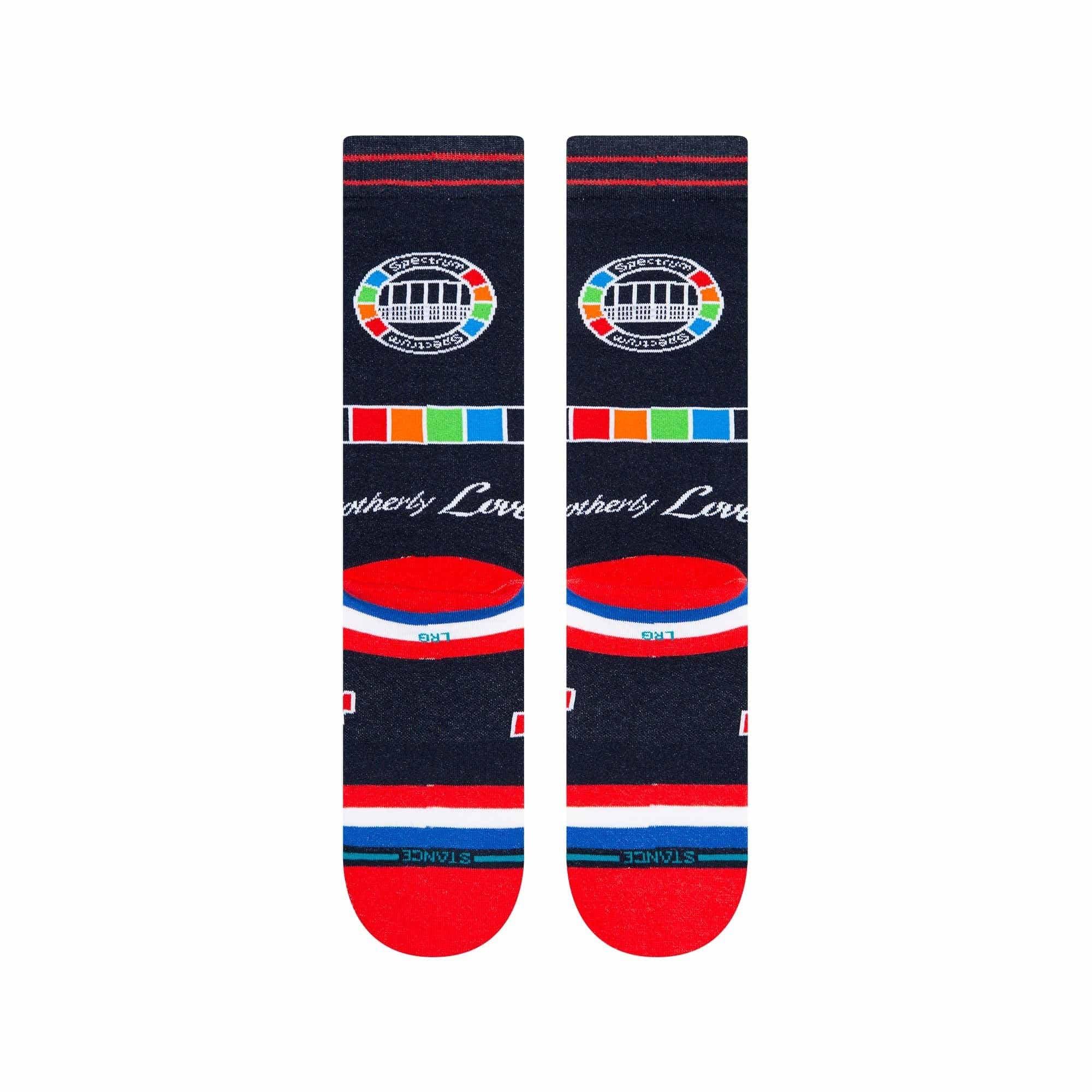 Stance Socks Large (9-12 US) Philadelphia 76ers Stance NBA 21-22 City Edition Crew Socks - Navy